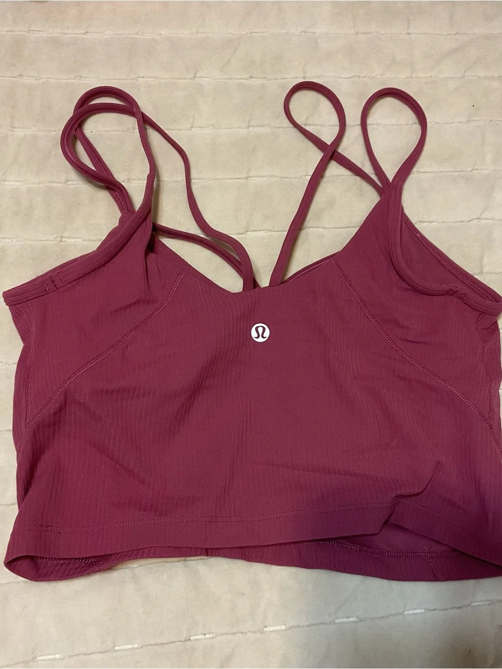 Lululemon Pink Straps Sport Bra Size 6